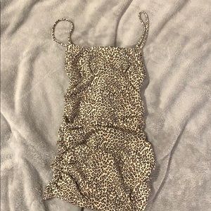 Leopard print body on dress